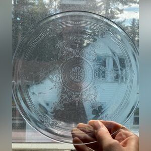 Fire King Sapphire Blue Philbe Glass Pie Plate